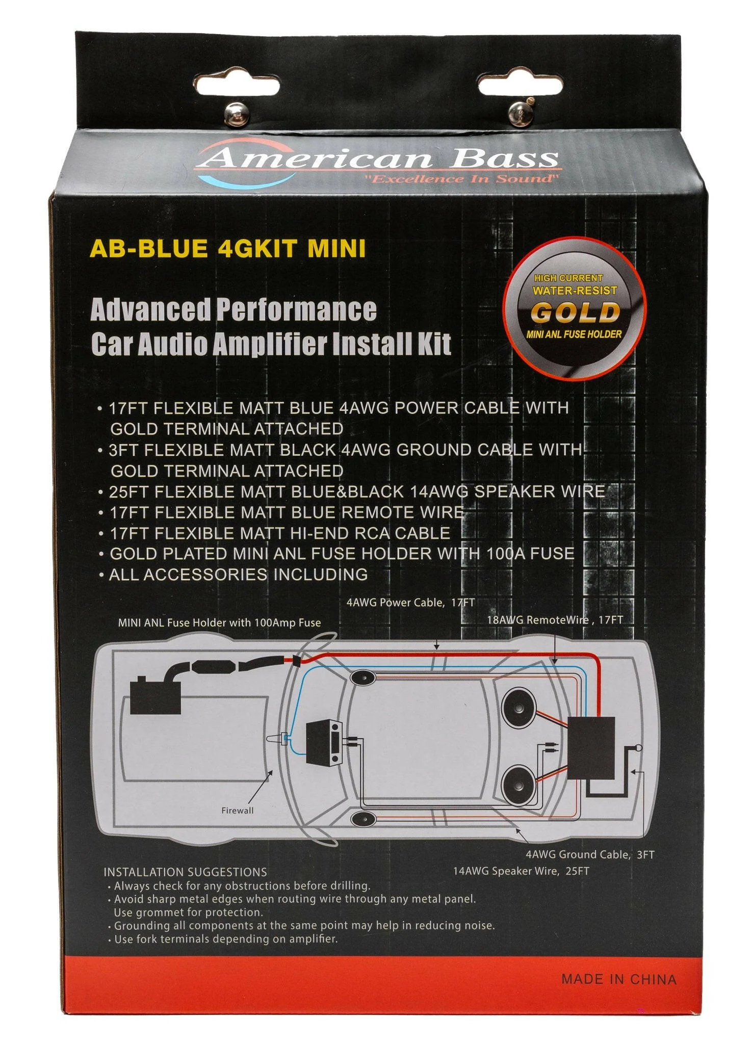American Bass 4 Gauge Complete CCA (Copper Clad Aluminum) Amplifier Wiring Kit - Car Audio Amp Install Kit with Power, Ground & RCA Cables - Image 22