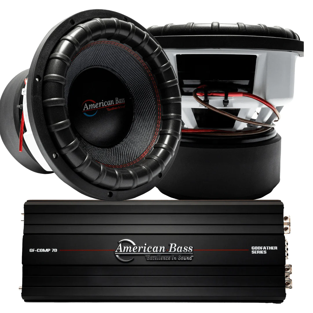 Power Pack: 2 Godfather 12 Subwoofers + Godfather Comp 7D Amplifier