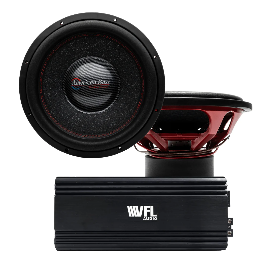 Power Pack: 2 Hawk 15 Subwoofers + VFL Stealth 5500.1D Amplifier