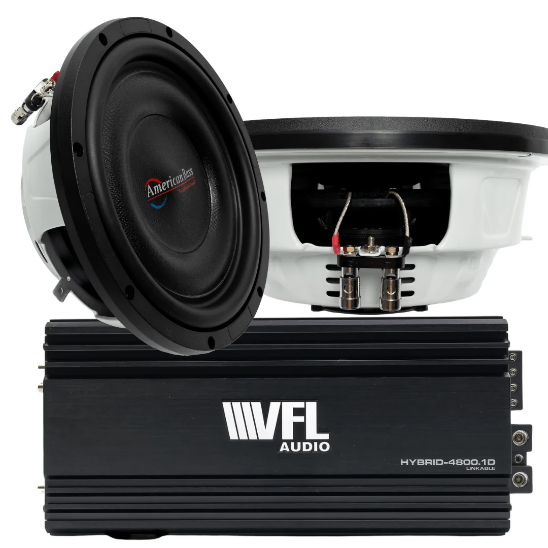 Power Pack: 2 Titanium 10 Slim Subwoofers + VFL Hybrid 4800.1 Amplifier